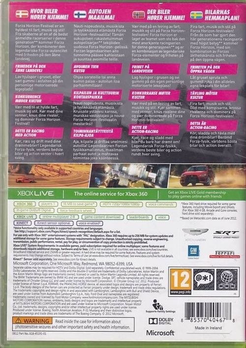 Forza Horizon - XBOX 360 (B Grade) (Genbrug)